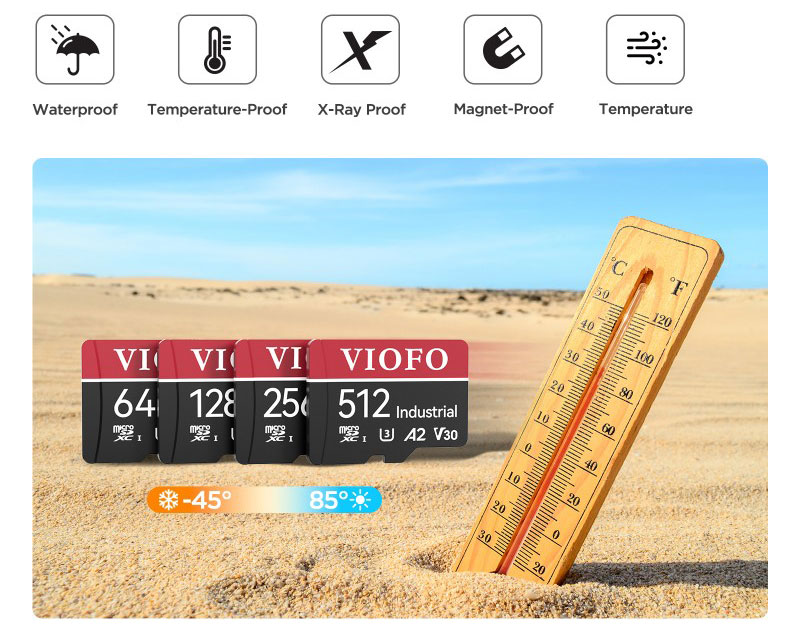 thẻ nhớ camera hành trình viofo hoạt động tốt trong điều kiện khắc nghiệt
