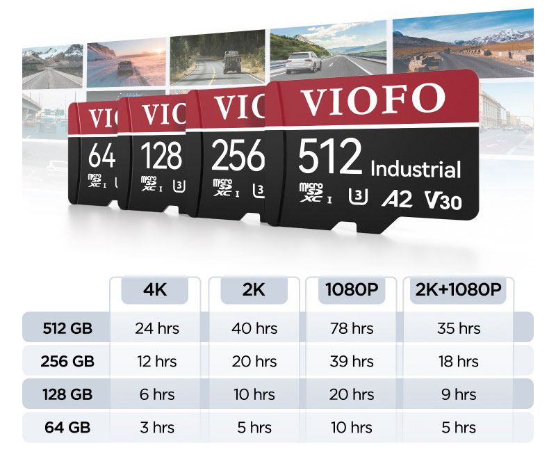 thẻ nhớ camera hành trình viofo thỏa sức lưu trữ